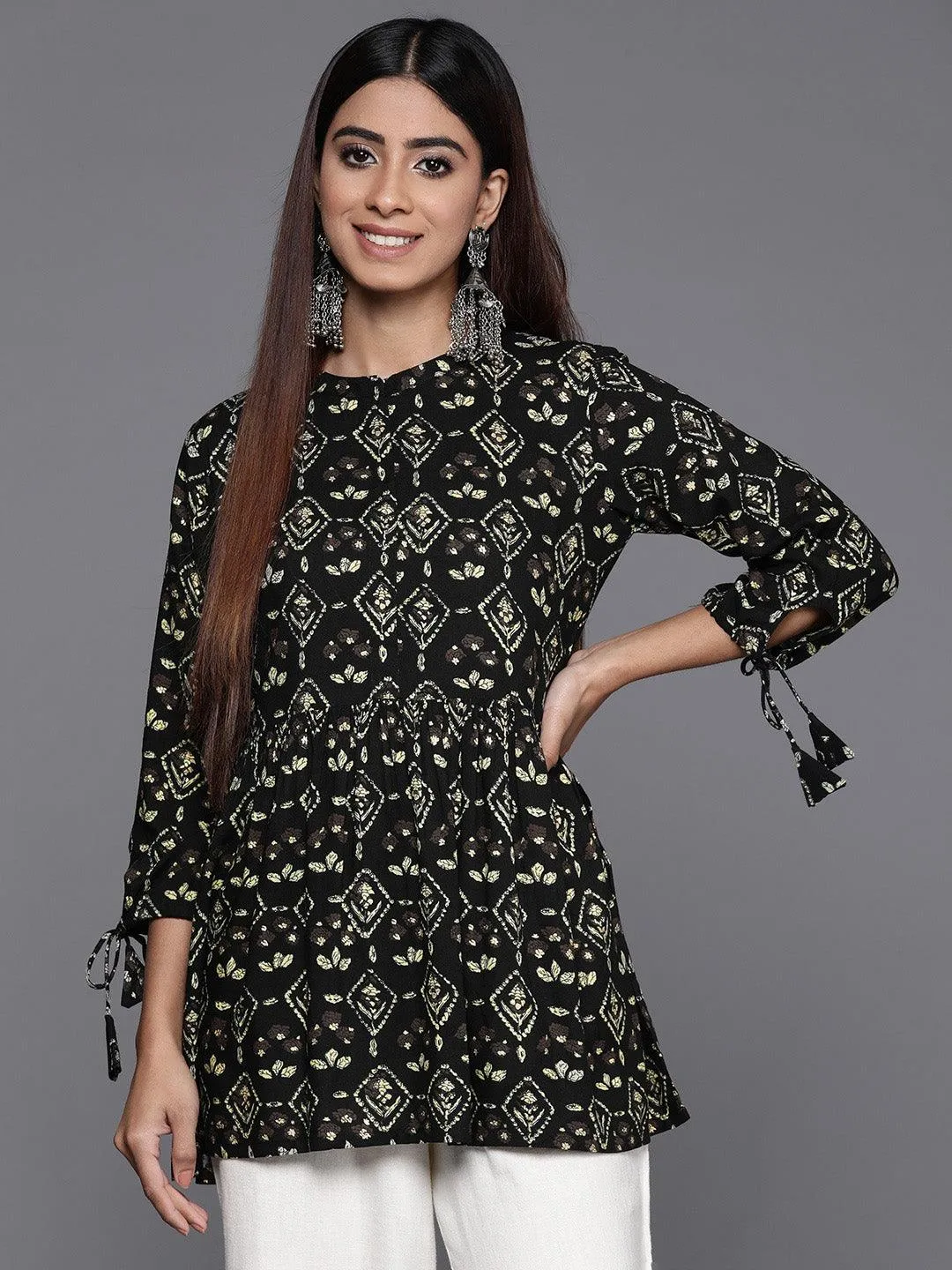black-printed-rayon-a-line-kurti-libas-1.webp